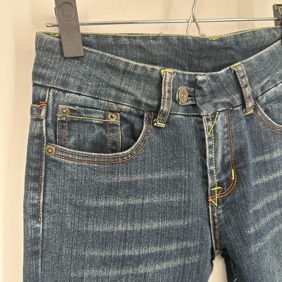 Dolce & Gabanna D&G Bootcut Jeans Blue Medium Wash Logo Patch Womens Size 27 - Picture 3 of 11